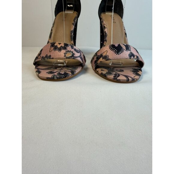 Torrid Women’s Size 8W Floral/Poka Dot Block Heels Open Toe Ankle Straps Sandals - Picture 5 of 13